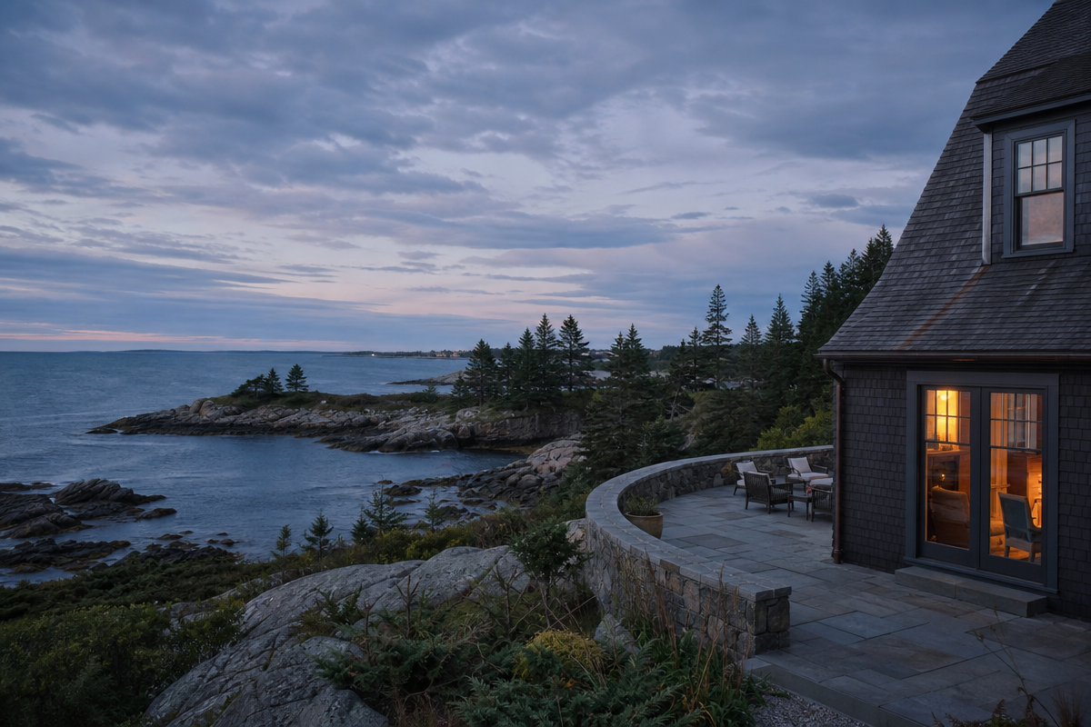 A Maine home overlooking the Cape Elizabeth coastline