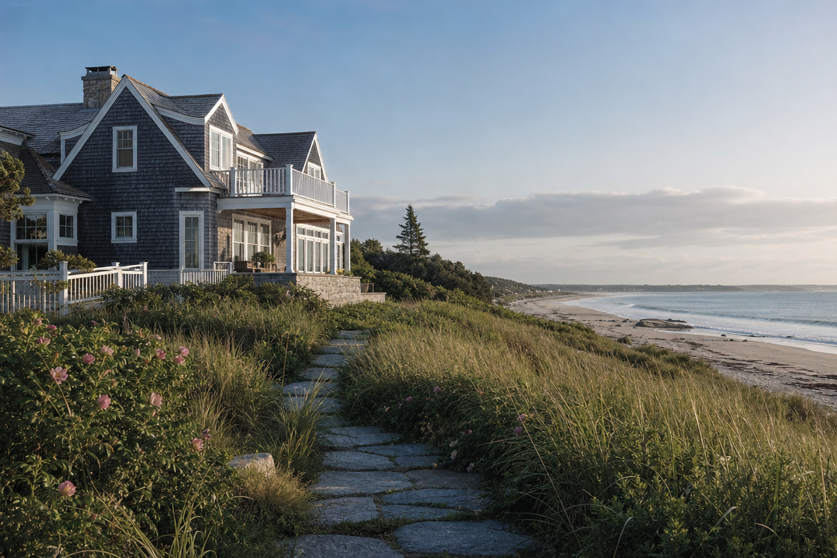 A high-end Scarborough beach home near the Maine coast